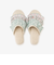 フラワーウォッシャブルキルトフリルルームシューズ