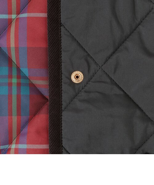 タータンチェック柄フード付きキルトジャケット/Afternoon Tea