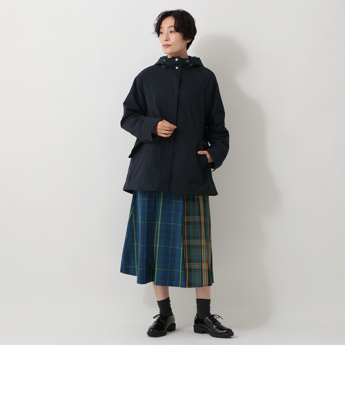 アフタヌーンティーリビング タータンチェック柄フード付きジャケット タータンチェック柄フード付きキルトジャケット/Afternoon Tea