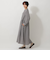 チェック切替ギャザーワンピース