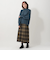 チェックワイドプリーツスカート