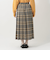 チェックワイドプリーツスカート