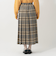 チェックワイドプリーツスカート