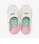 フラワーウォッシャブルキルトバブーシュ型ルームシューズ