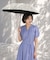 【UVカット率・遮光率100%生地使用】ラインフラワー軽量晴雨兼用折りたたみ傘 日傘