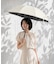 【UVカット率・遮光率100%生地使用】レース柄軽量晴雨兼用長傘 日傘