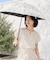 【UVカット率・遮光率100%生地使用】ラインフラワー軽量晴雨兼用長傘 日傘