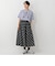 チェック切替フレアスカート