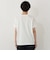 タイポグラフィー刺繍フレンチスリーブTシャツ