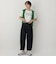 タイポグラフィー刺繍フレンチスリーブTシャツ