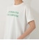 タイポグラフィー刺繍フレンチスリーブTシャツ