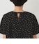インド製リネン混ドット柄ペプラムブラウス