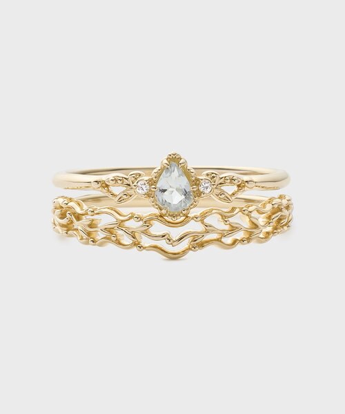 K10アクアマリンリングノジェス　K18リングお好きな方にも定価40000円以上 Pocket Ring】K10アクアマリンリング｜リング｜ノジェス 公式