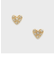 【Tiny Motif】K10ダイヤモンドハートピアス（0.03ct）