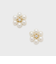 ゴールドフラワーパールピアス