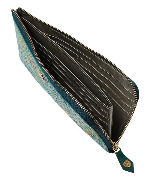 efffy 長財布 L字ファスナー 友禅染 【新品未使用】 efffy（エフィー） 長財布 L字ファスナー レディースPD3-042 efffy