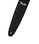 Vegan Leather Strap Black 2.5" ギターストラップ