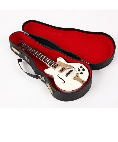 GE-47W 17cm ミニチュア楽器 エレキギター ホワイトファルコン