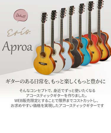 Aproa EBU アコースティックギター アースブルー 青 スプルース 牛骨 