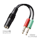KM-A24-005 変換アダプタ ヘッドセット用 分岐ケーブル マイク/ヘッドホン分岐 変換ケーブル AG03MK2対応