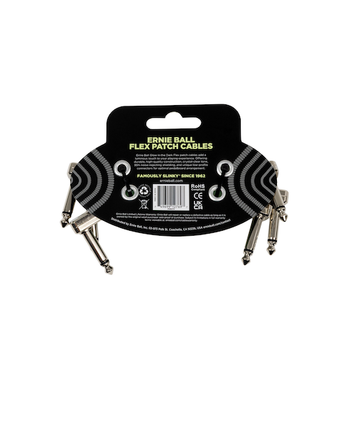PO6474 Glow-in-Dark Flex Patch Cable 3 Pack パッチケーブル 3