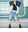 【LTXC】タックハーフデニムパンツ
