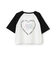 ハートラグラン五分袖Tシャツ
