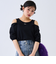 オフショルレイヤードTシャツ