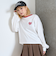 【LTXC】ハートバイカラー長袖Tシャツ