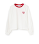 【LTXC】ハートバイカラー長袖Tシャツ