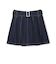 【LTXC】美脚見えベルトつきデニムプリーツスカート