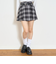 【起毛】ベルトつきチェックプリーツスカート
