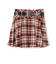 【起毛】ベルトつきチェックプリーツスカート