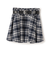 【起毛】ベルトつきチェックプリーツスカート
