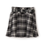 【起毛】ベルトつきチェックプリーツスカート