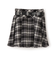 【起毛】ベルトつきチェックプリーツスカート