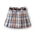 【イージーケア】ベルトつきチェックプリーツスカート
