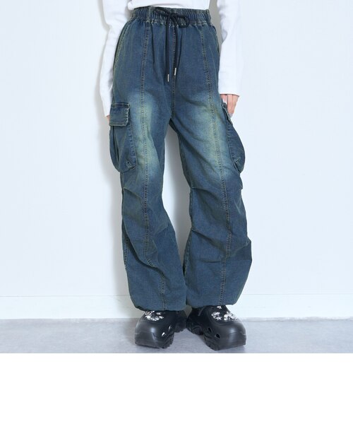 LTXC/速乾/ストレッチ】デニムカーゴパンツ｜ラブトキシックの通販