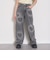 【LTXC】モチーフスプレーデニムワイドパンツ