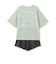 【ルームウェア/パジャマ】半袖ロゴバックプリントTシャツ＆ショートパンツセット