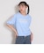 【7days】袖シアーガーリー5分袖Tシャツ