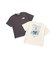 【7days】バックガールイラスト半袖Tシャツ