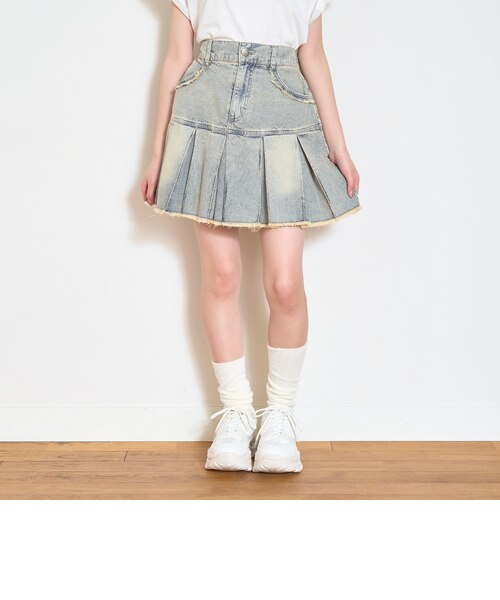 プリーツプリーズ　カラーブロック　モノトーン　ラップスカート　美品 LTXC/接触冷感】アソートボックスプリーツスカート｜ラブトキシックの