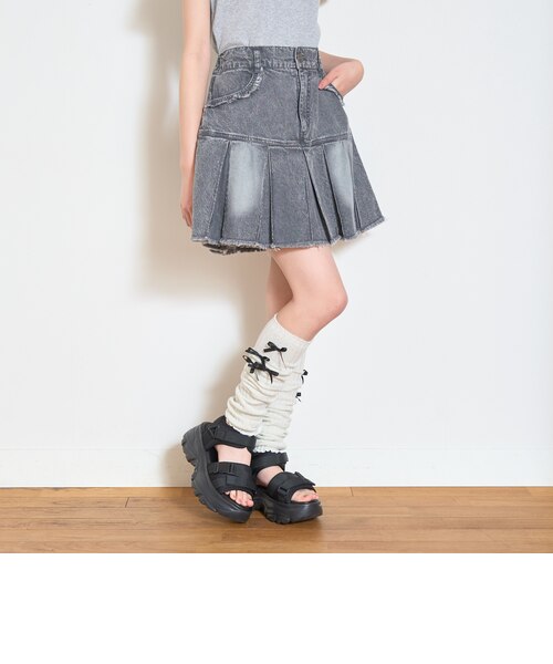 プリーツプリーズ　カラーブロック　モノトーン　ラップスカート　美品 LTXC/接触冷感】アソートボックスプリーツスカート｜ラブトキシックの
