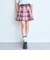 【イージーケア】ベルトつきチェックプリーツスカート