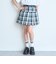 【イージーケア】ベルトつきチェックプリーツスカート
