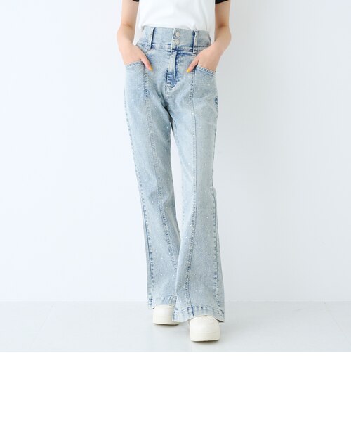 ストレッチ】キラキラフレアデニムパンツ｜ラブトキシックの通販