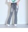 【ストレッチ】スタイルアップフレアデニムパンツ