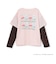 【ESTHER BUNNY】【綿100%】袖レースレイヤードTシャツ