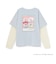 【ESTHER BUNNY】【綿100%】袖レースレイヤードTシャツ